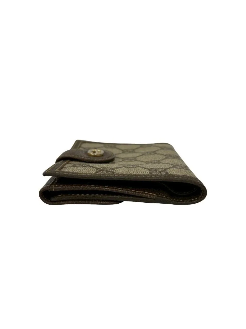 Gucci Vintage GG Logo Canvas Leather Bifold Wallet Brown - Picture 4 of 10